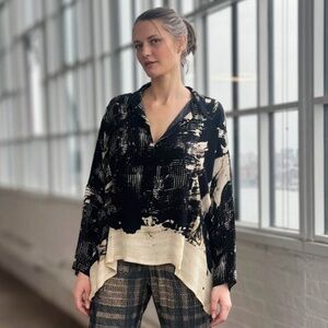 Raag Black and White Blouse